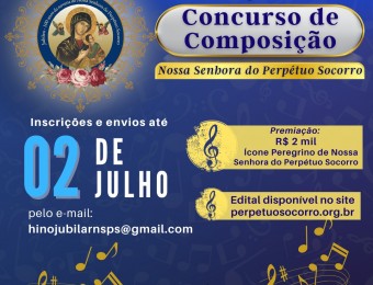 Santuário Perpétuo Socorro fará o lançamento do Concurso Cultural de Composição do Hino Jubilar nesta quarta