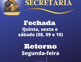 Corpus Christi 2023: Recesso da Secretaria do Santuário