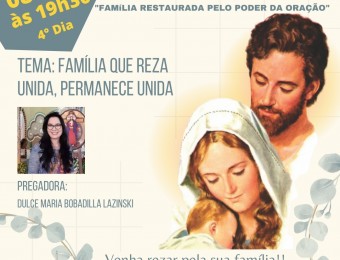 Nesta terça (08/03), 4º dia da série dedicada à oração pelas famílias no Cerco de Jericó, no Santuário!