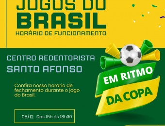 Copa do Mundo 2022: Confira o horário de expediente do Centro Redentorista nesta segunda (05/12)