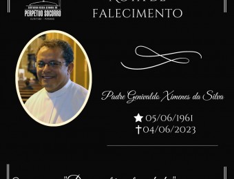 Santuário Perpétuo Socorro expressa seu pesar pelo falecimento do padre Genivaldo Ximenes, da Arquidiocese de Curitiba.