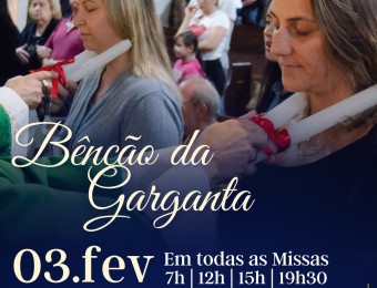 Dia de São Brás é celebrado com missas e bênção da garganta no Santuário Perpétuo Socorro, no Alto da Glória