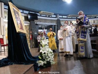 Ícone bizantino de São José é entronizado no Santuário