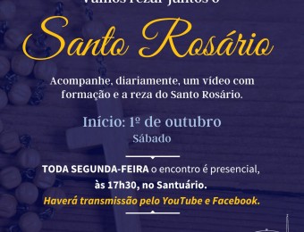 Mês do Rosário: reze no Santuário toda segunda, às 17h30