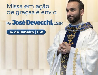 Santuário Perpétuo Socorro celebra Missa em Ação de Graças e Envio do Padre José Devecchi neste domingo (14)